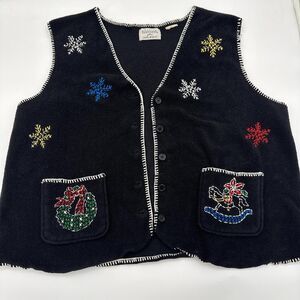 Basic-editions Women's Black and Navy Jumper